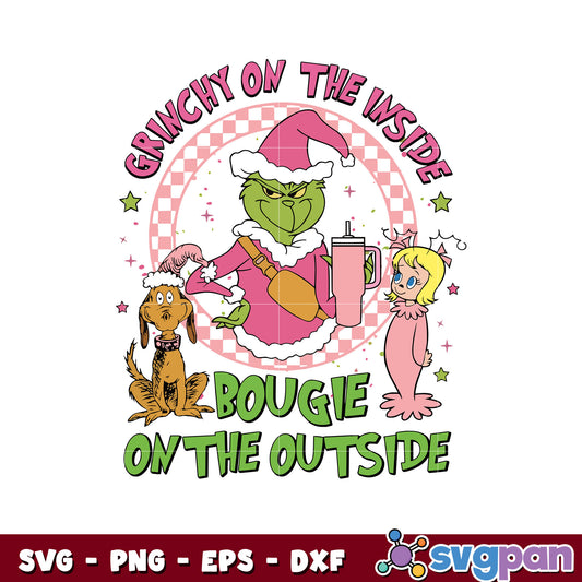 Grinchy on the inside bougie on the outside svg