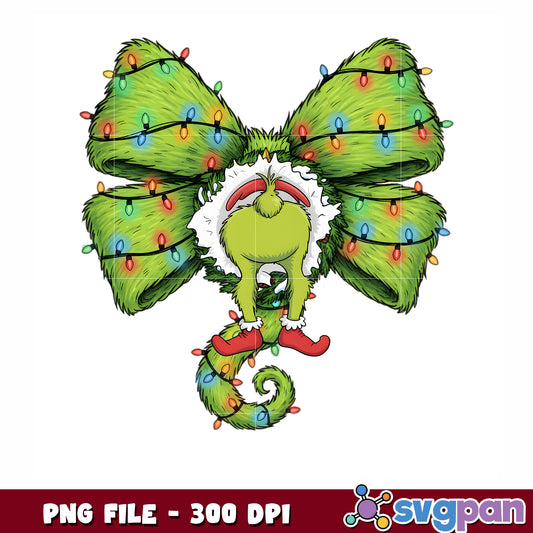 Grinh bowtie png, christmas cartoons png, christmas decor png
