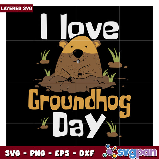 Groundhog Day SVG design for crafters, perfect for celebrations