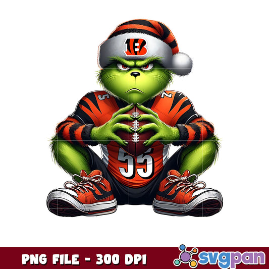 Grumpy bengals grinch png, nfl finals png, grinch bengals png