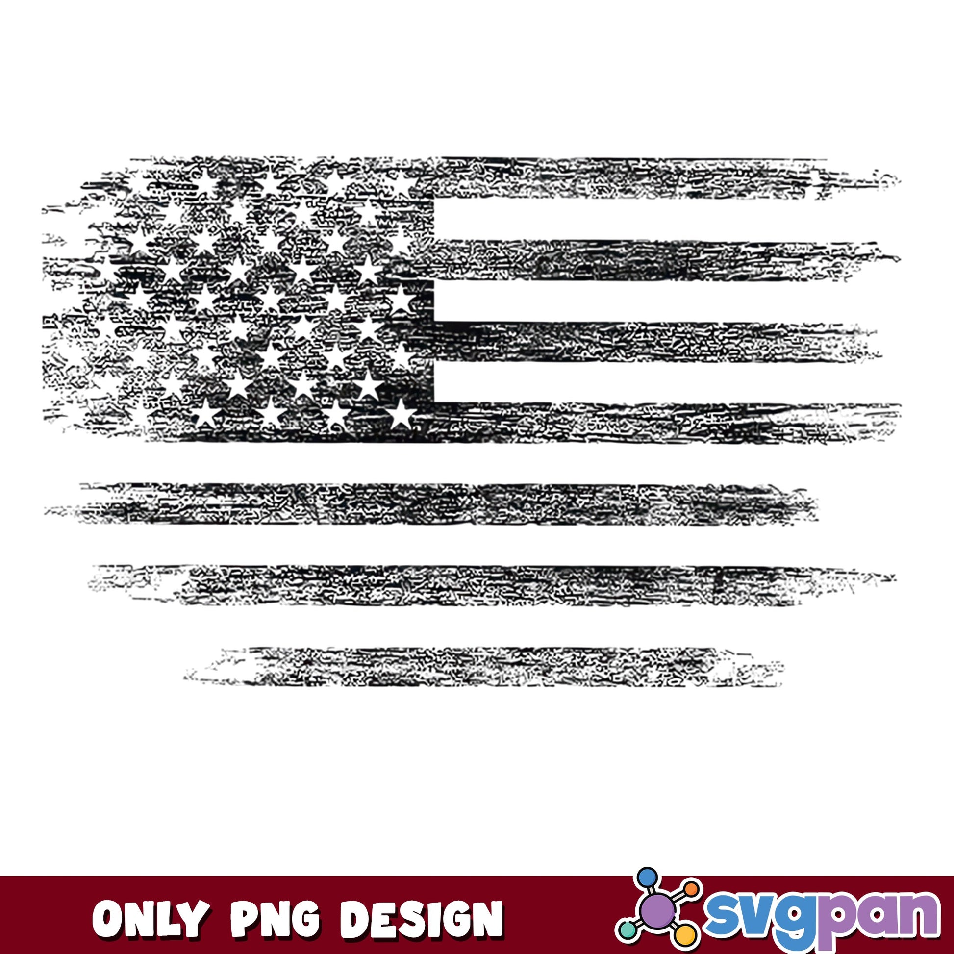 Grunge American Flag PNG, Distressed USA Flag, Patriotic PNG
