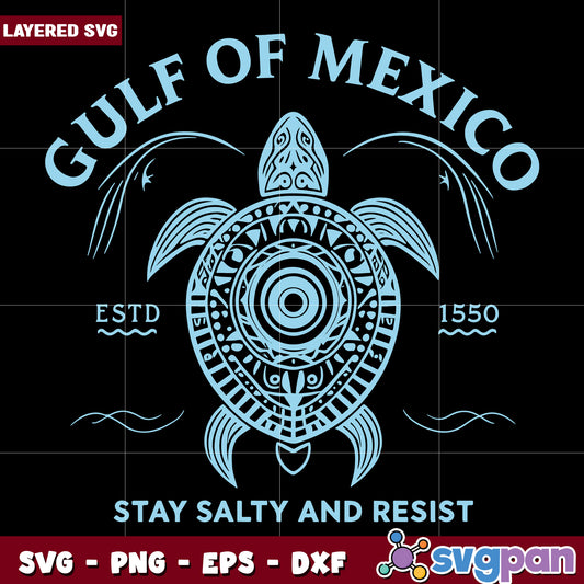 Gulf of mexico stay salty and resist svg, gluf of mexico svg