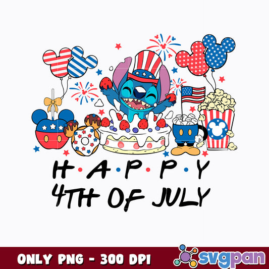 Stitch Happy 04th Of July png 