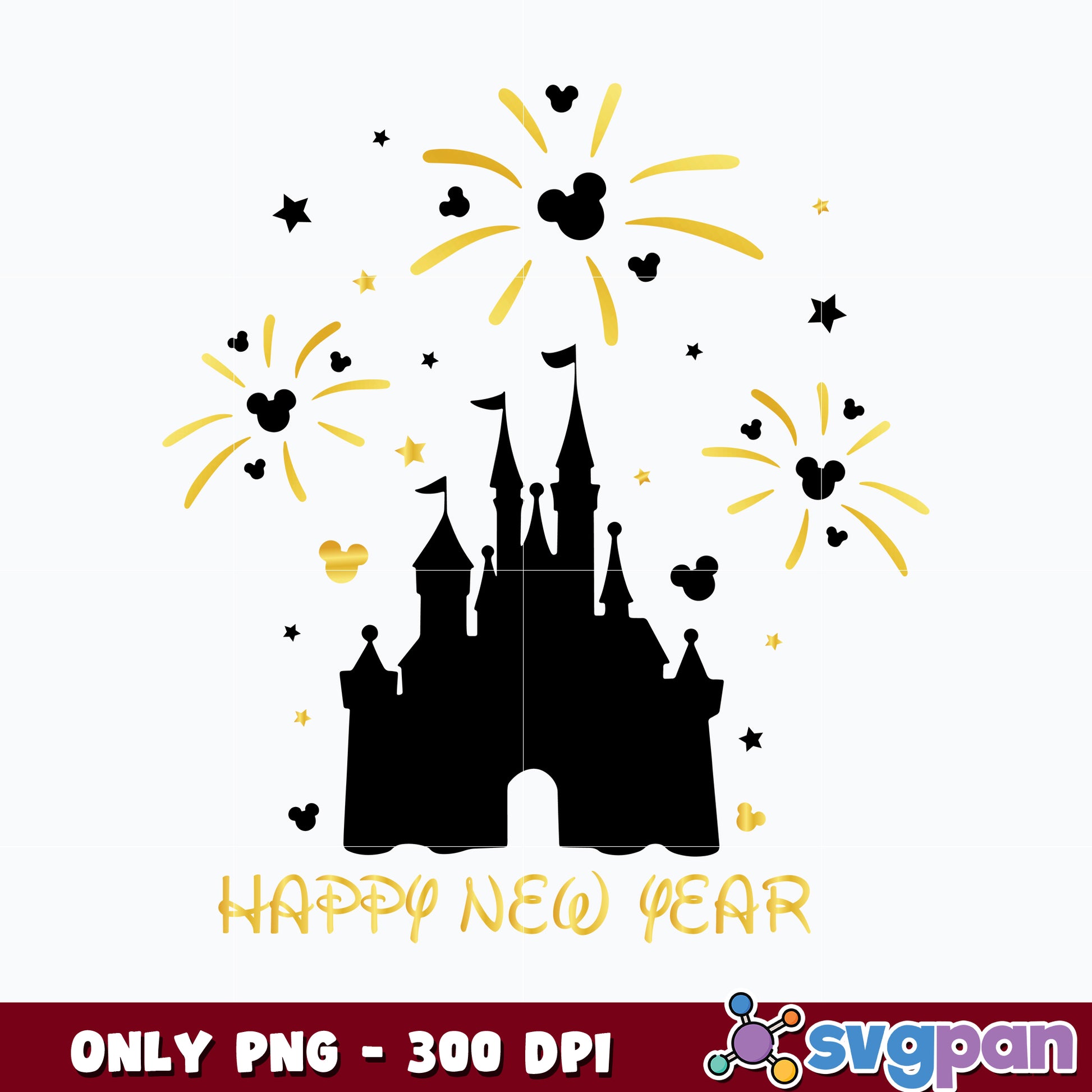 Mickey and Minnie Happy New Year png