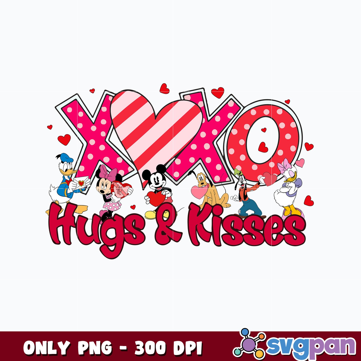 Mickey And friends Hugs and kisses Png