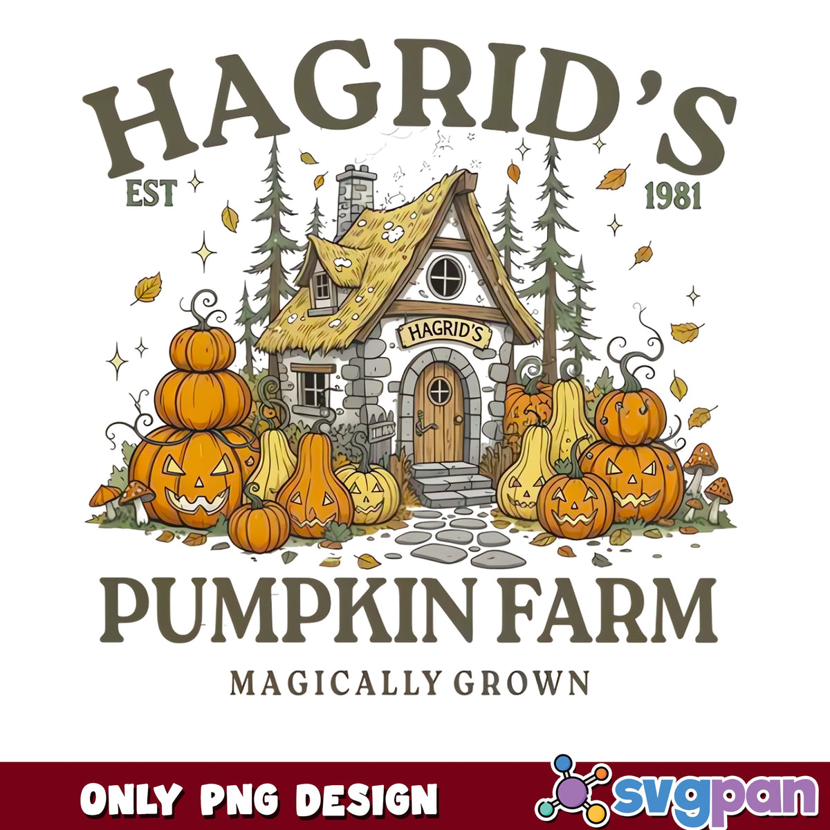 Hagrid's Pumpkin Farm PNG, Harry Potter Halloween PNG, Fall PNG