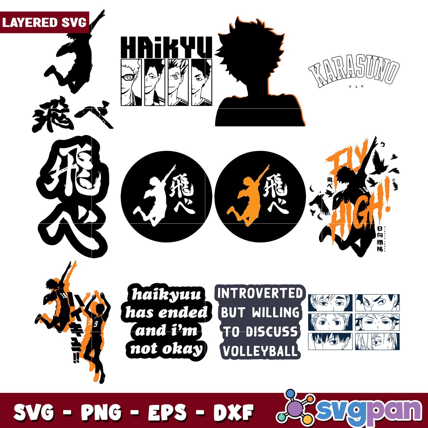 Haikyuu SVG Bundle Layered Designs