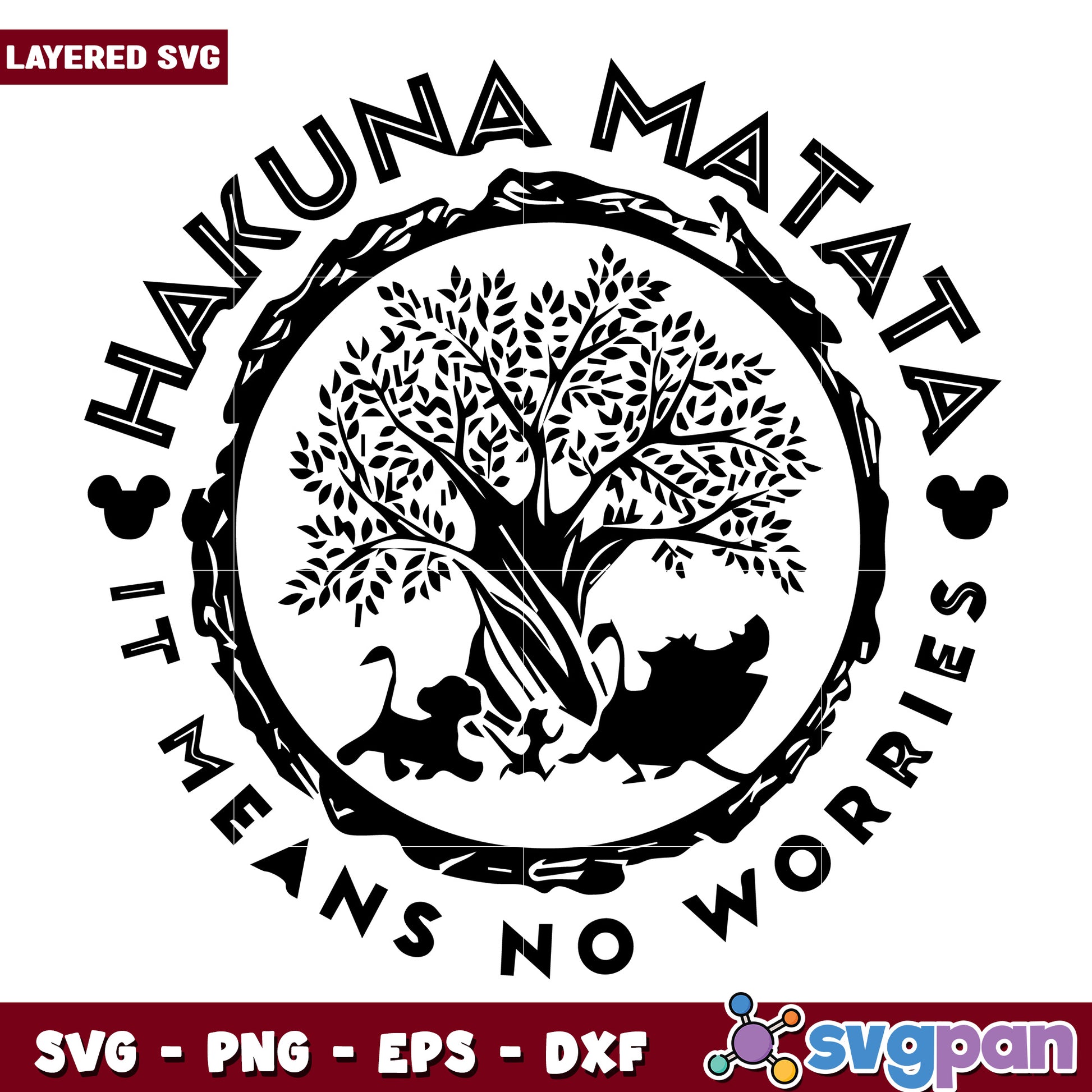 Hakuna matata svg, disney characters svg, disneyland svg
