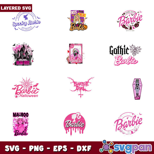 Halloween Barbie SVG Bundle
