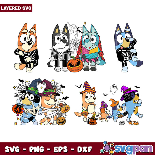 Halloween Bluey SVG Bundle