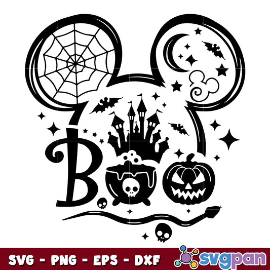 Halloween Boo Mickey Ear svg