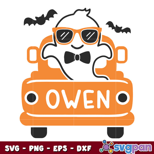 Halloween Boo Truck svg
