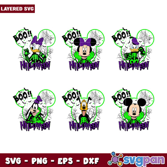 Halloween Bundle SVG featuring Disney Characters Design
