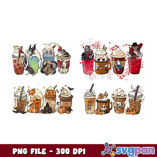 Halloween Coffee Bundle PNG 300 DPI