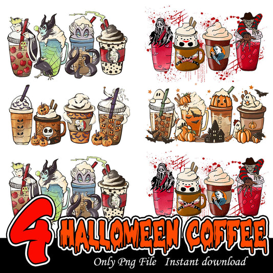 Halloween Coffee PNG Bundle