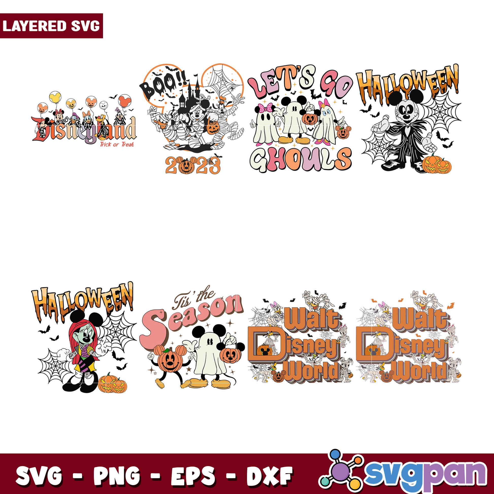 Halloween Disney Bundle SVG Cut Files