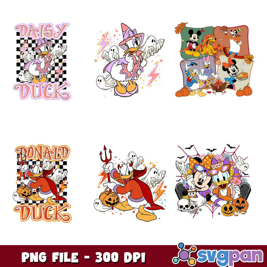 Halloween Disney Duck PNG Bundle 300 DPI