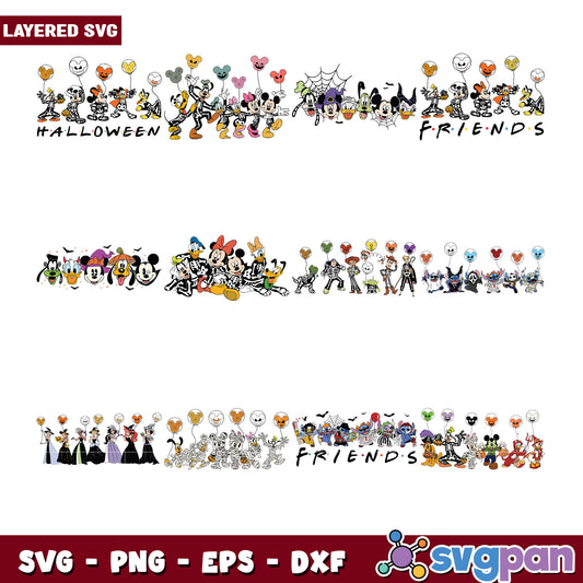 Halloween Disney Friends SVG Bundle