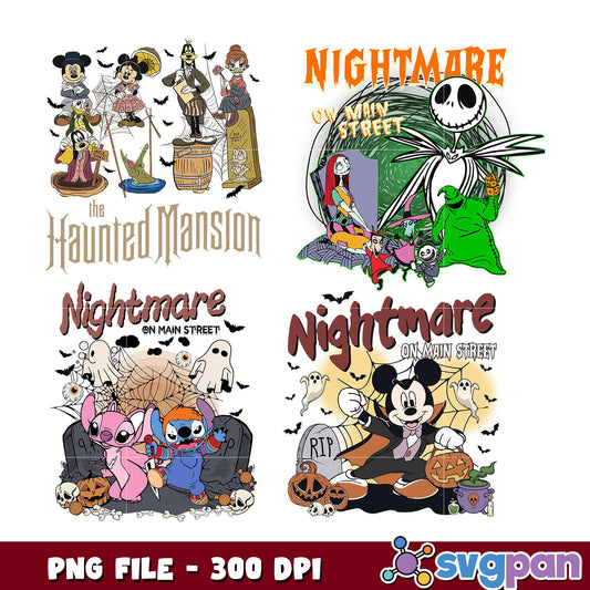 Halloween Disney Nightmare Bundle PNG
