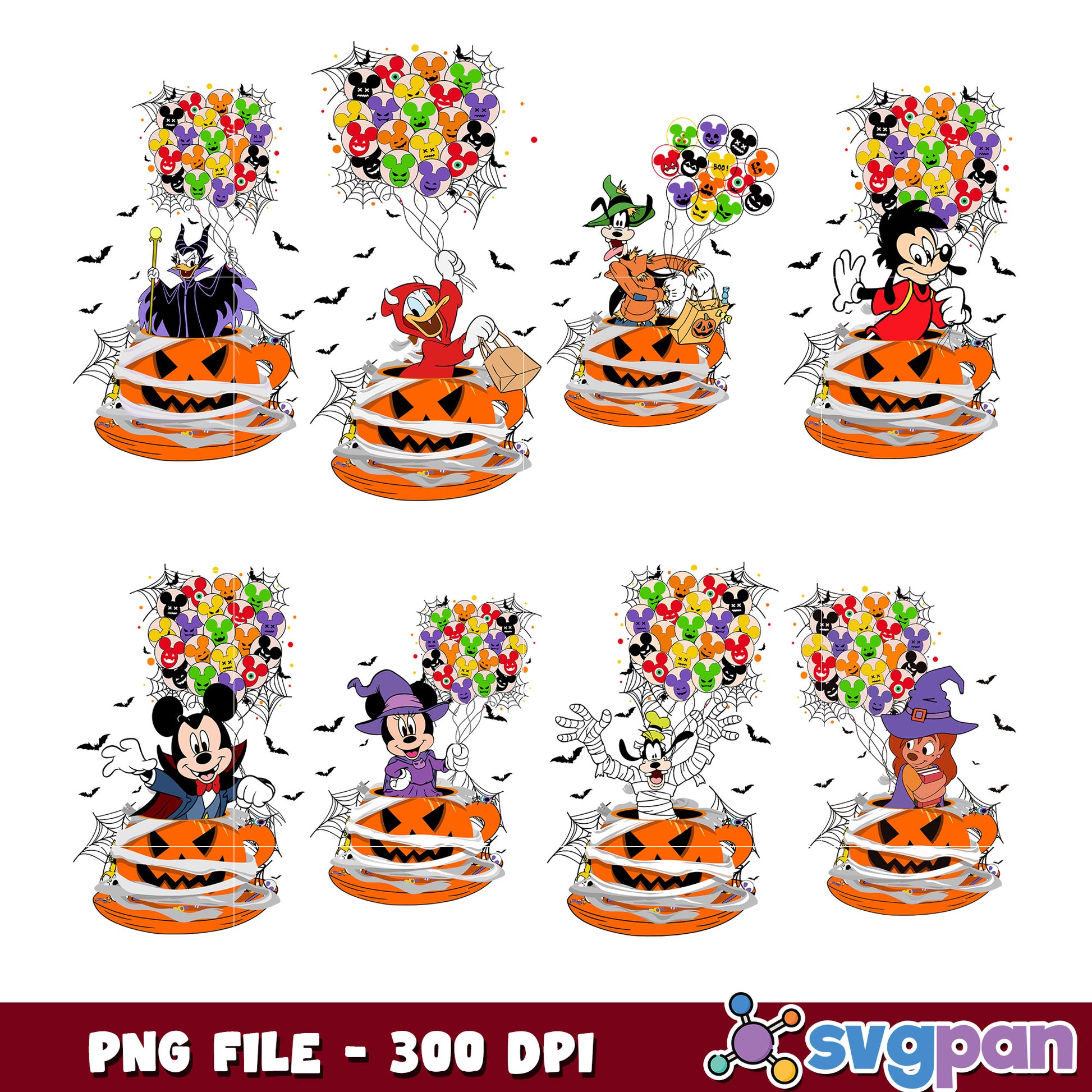 Halloween Disney PNG Bundle 300 DPI