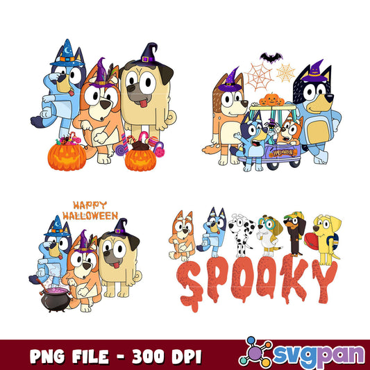Halloween Dog Characters Bundle PNG for Crafts