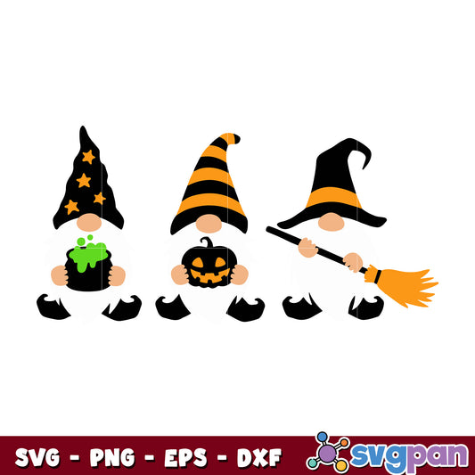 Halloween Gnomies Pumpkin svg