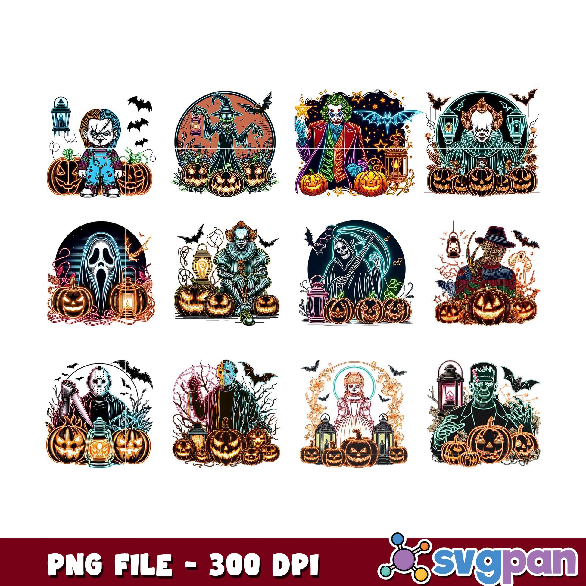 Halloween Horror Bundle PNG 300 DPI