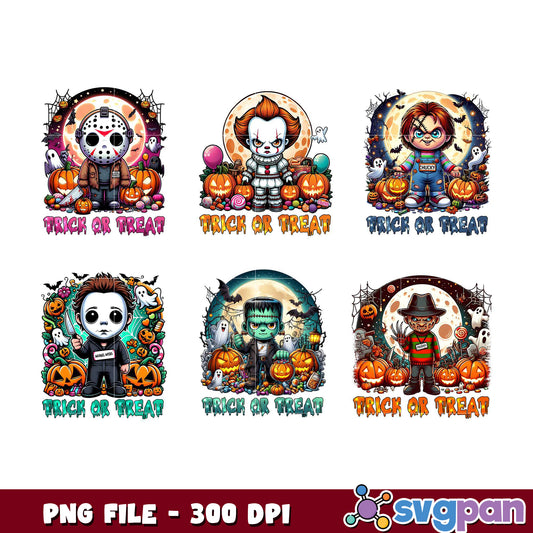 Halloween Horror Chibi Bundle PNG