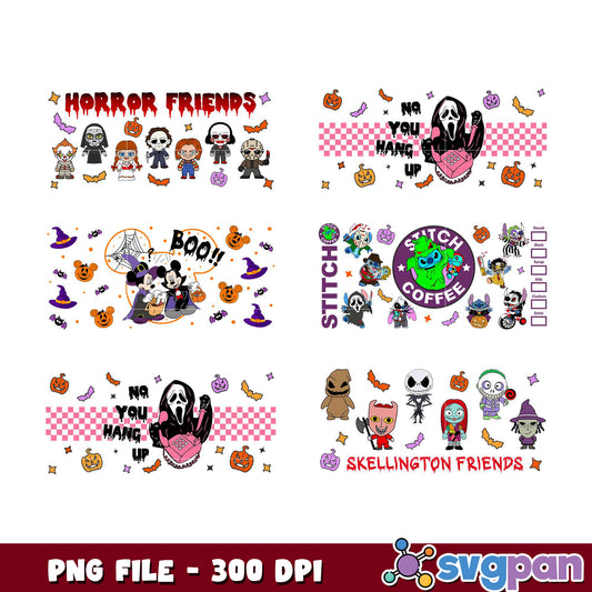 Halloween Horror Friends PNG Bundle 300 DPI