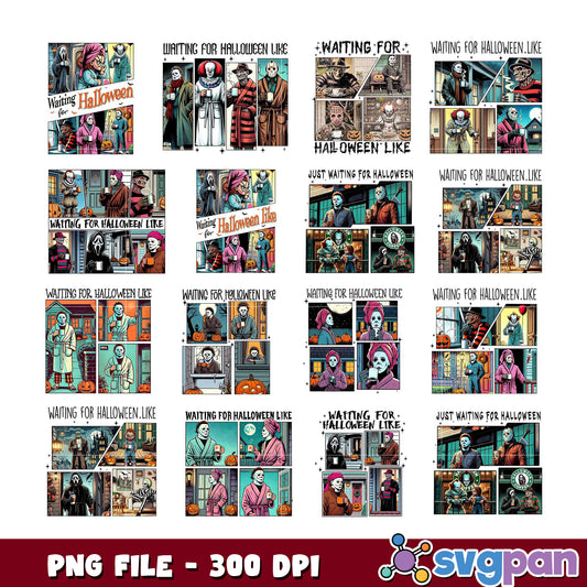 Halloween Horror Movie Bundle PNG 300 DPI