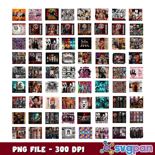 Halloween Horror Movie PNG Bundle 300 DPI