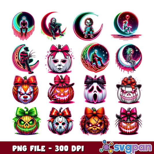 Halloween Horror PNG Bundle 300 DPI