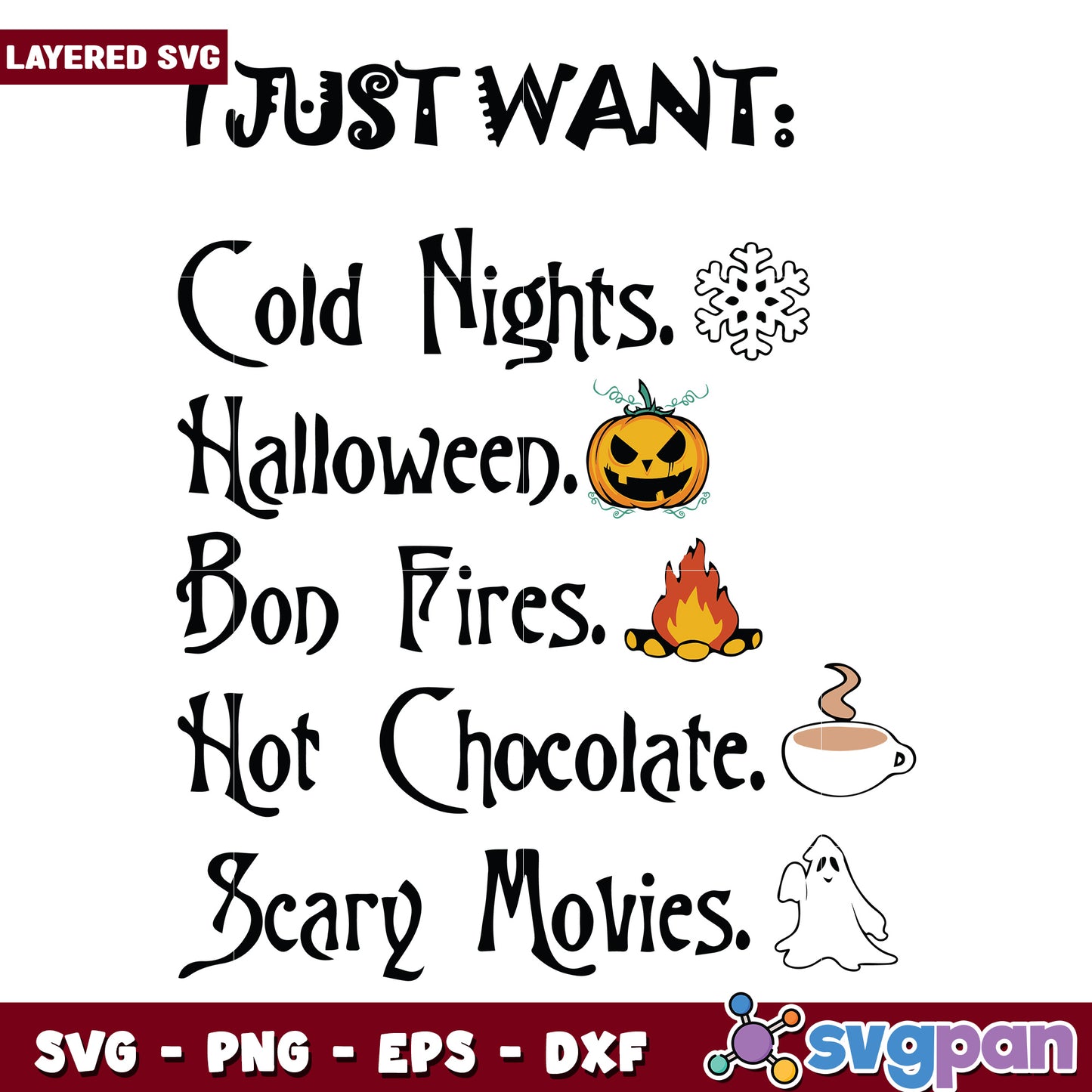 Halloween I just want svg, halloween movies​ svg, spirit halloween​ svg