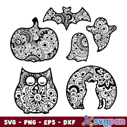 Halloween Mandala svg