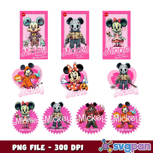 Halloween Mickey Minnie PNG Bundle