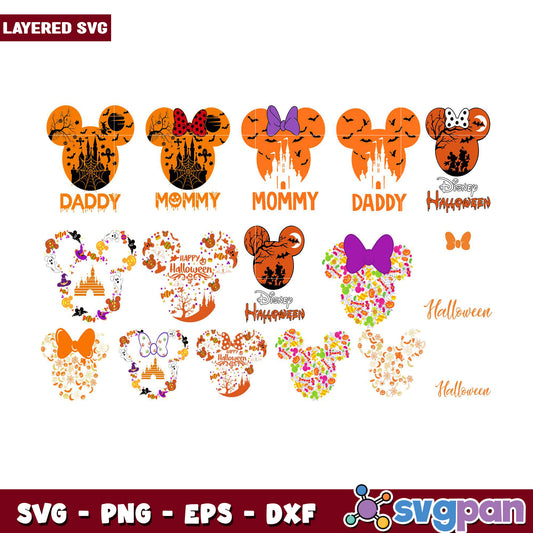 Halloween Mickey Mouse Family SVG Bundle