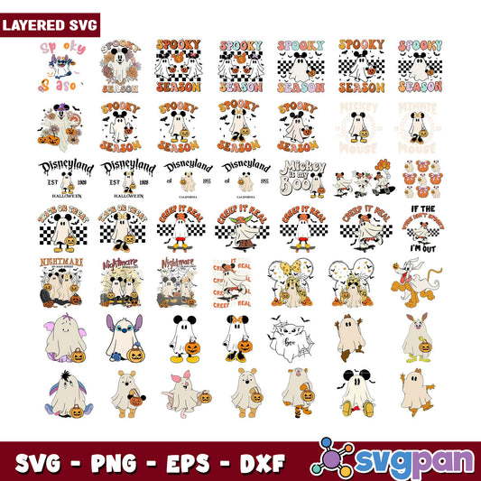 Halloween Mickey Mouse Ghost SVG Bundle