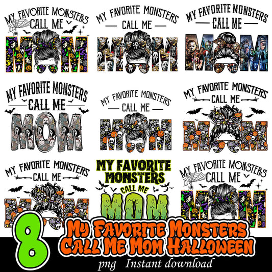 Halloween Mom PNG Bundle 8 Designs