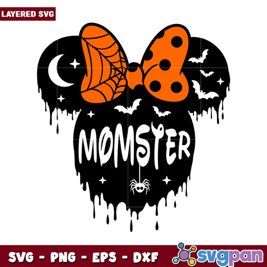 Halloween Momster SVG Design, Perfect for Spooky Crafts and Decor