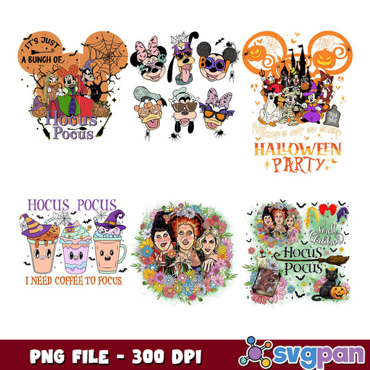 Halloween PNG Bundle Mickey, Hocus Pocus Designs