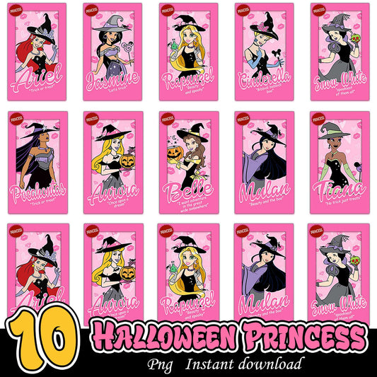 Halloween Princess PNG Bundle Instant Download