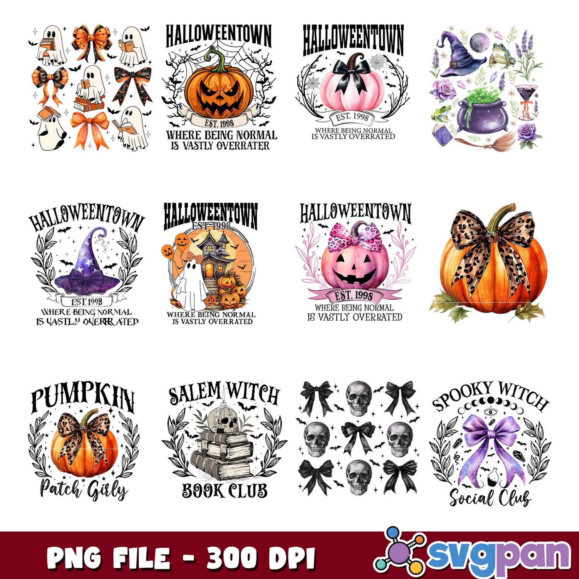 Halloween Pumpkin PNG Bundle 8 Designs