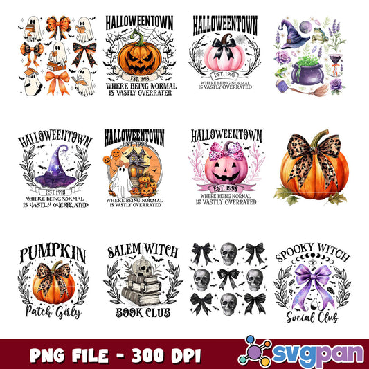 Halloween Pumpkin PNG Bundle 8 Designs