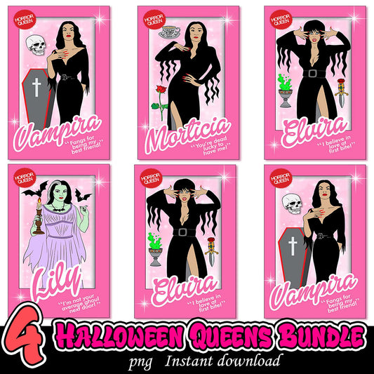 Halloween Queens PNG Bundle Instant Download