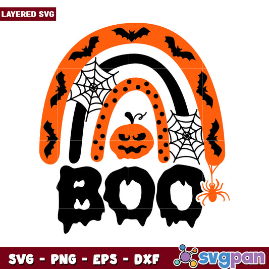 Halloween Rainbow SVG Design for Crafts, Perfect for Fall Decor