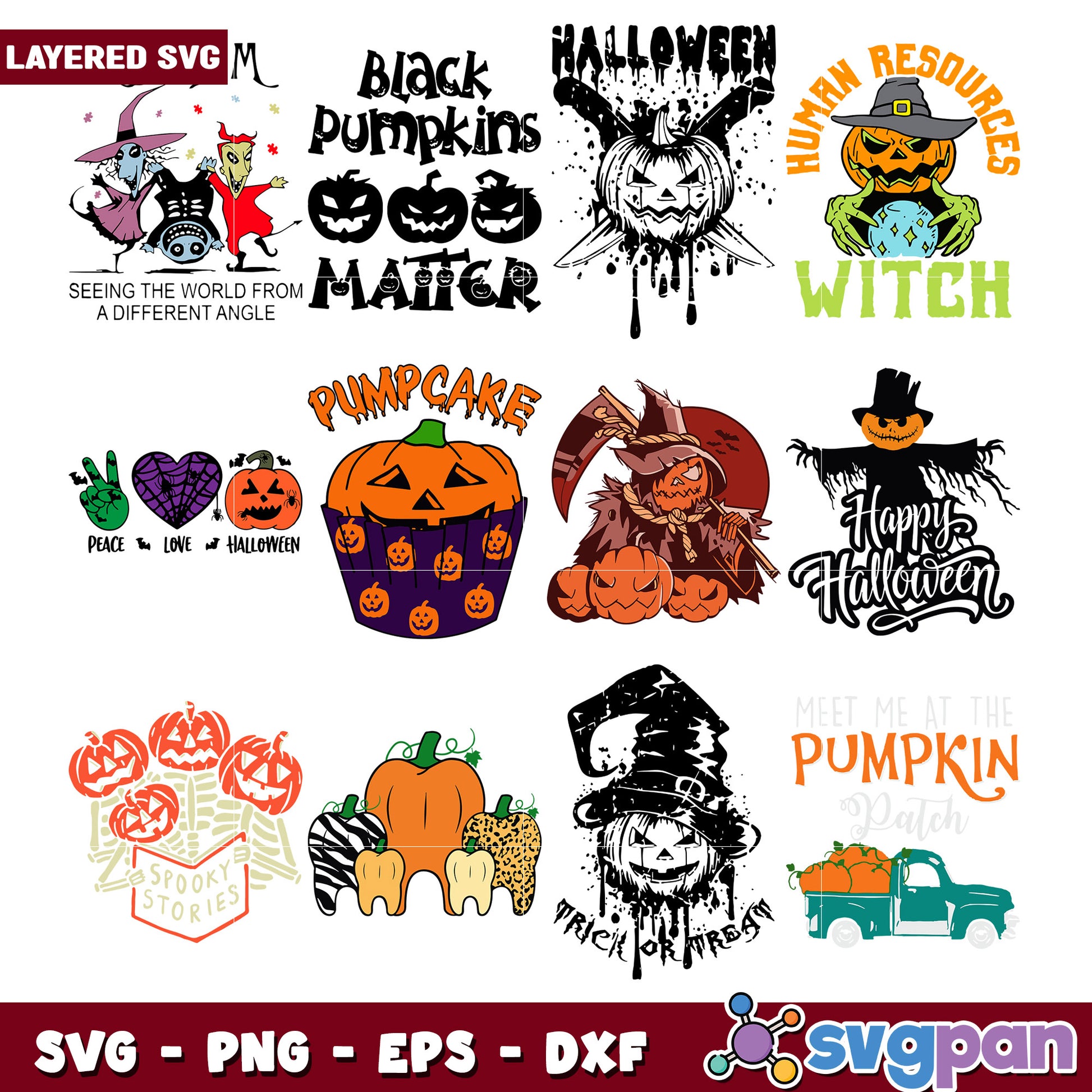 Halloween SVG Bundle 10 Designs