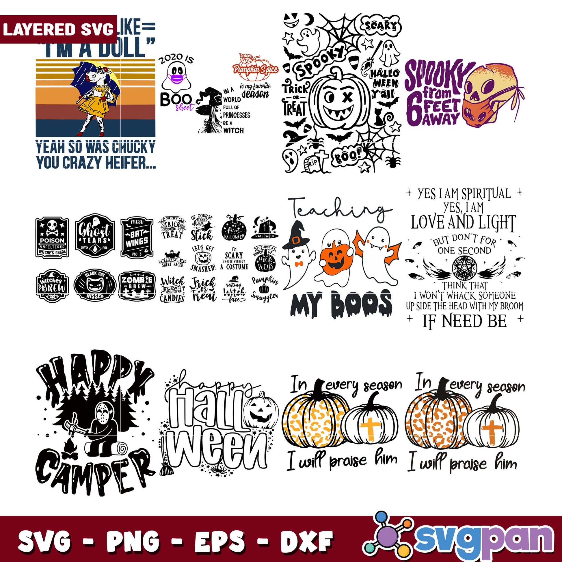 Halloween SVG Bundle 20 Designs