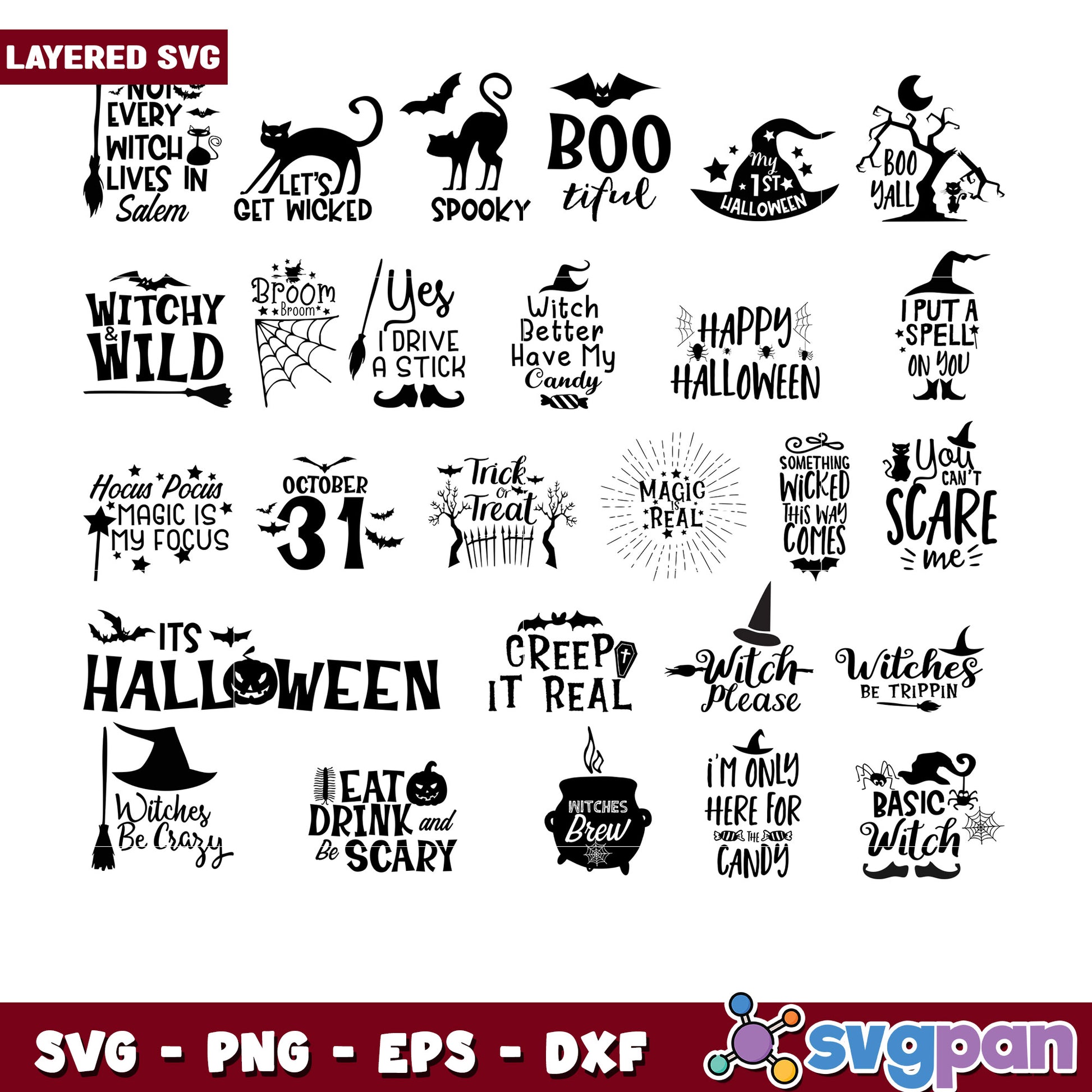 Halloween SVG Bundle 20 Layered Designs