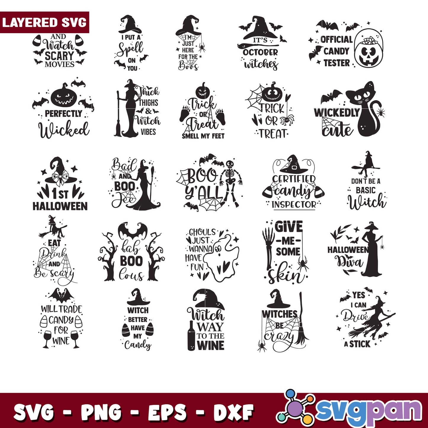 Halloween SVG Bundle Fun Quotes and Designs Collection