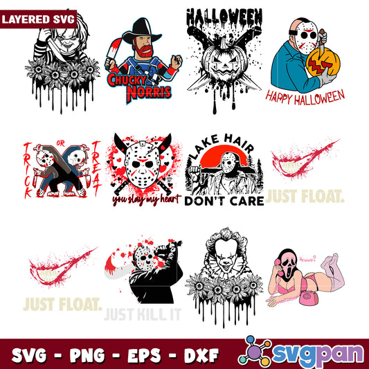 Halloween SVG Bundle Horror Movie Designs